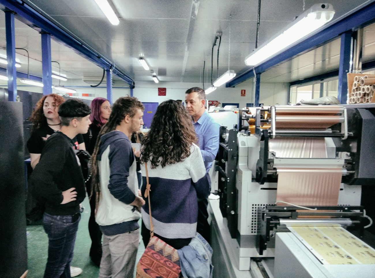 Visita del Máster de Packaging a la imprenta Etilisa