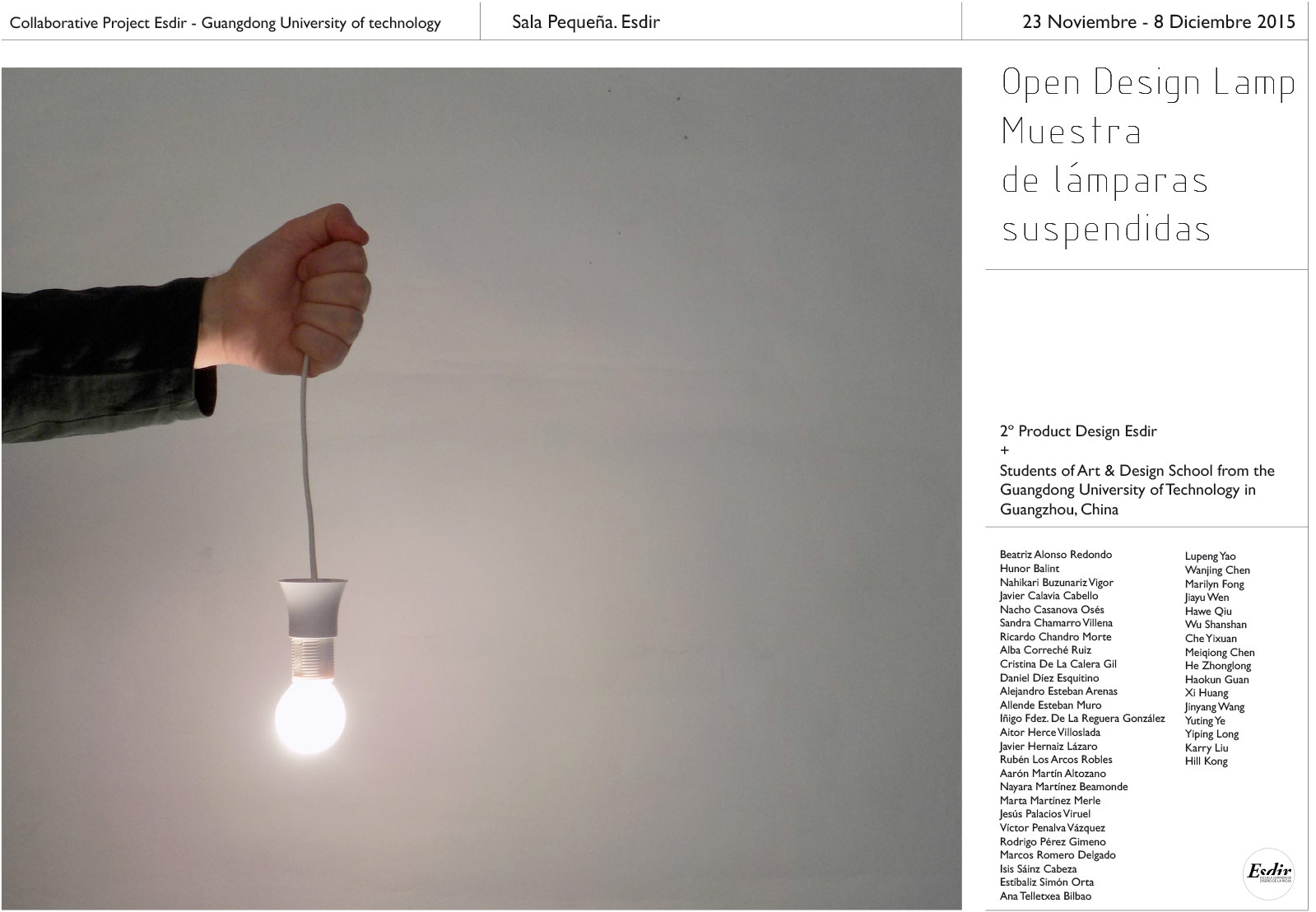 Exposición de lamparas suspendidas, proyecto OpenDesign.