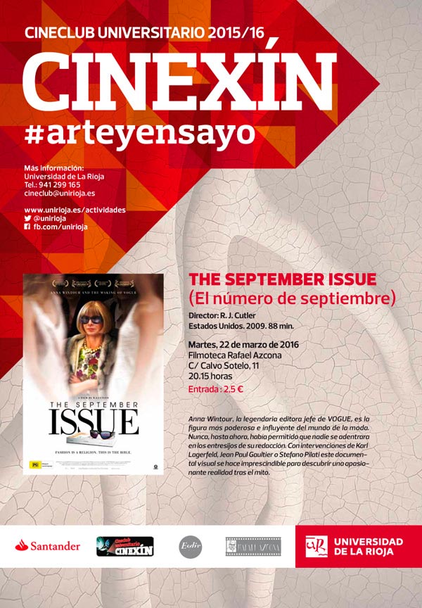 "The September Issue", Cineclub Cinexín. Filmoteca Rafael Azcona