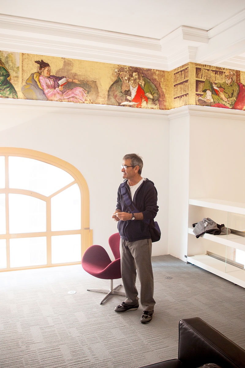 Inauguración del friso de la biblioteca