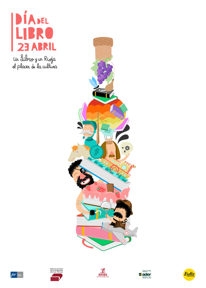 Cartel-etiqueta para celebrar el Día del Libro 12