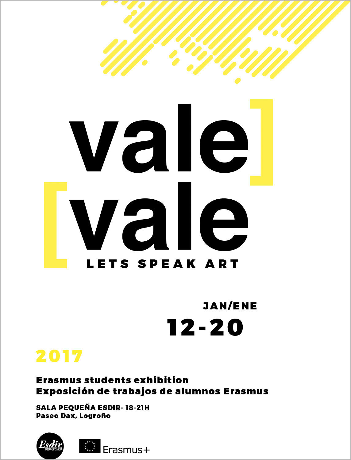 "Vale, vale" lets speak art. Exposición de trabajos de alumnos Erasmus.