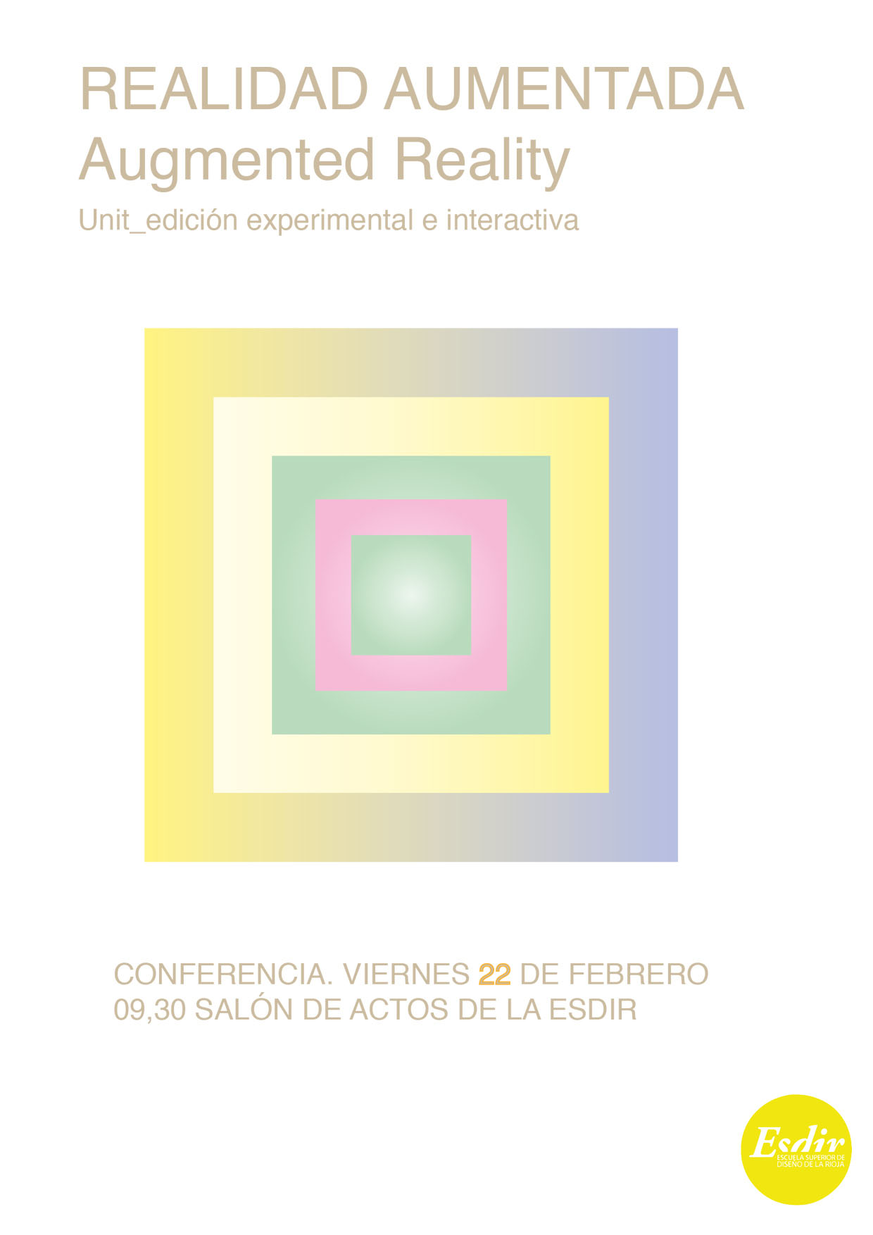 Conferencia Realidad Aumentada. Viernes 22 de febrero, 9h.