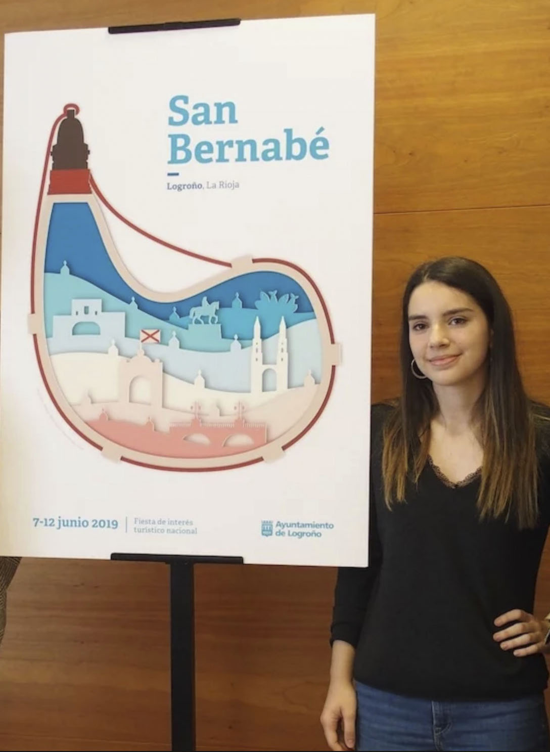 La alumna Ainhoa Urigoitia autora del Cartel de San Bernabé.