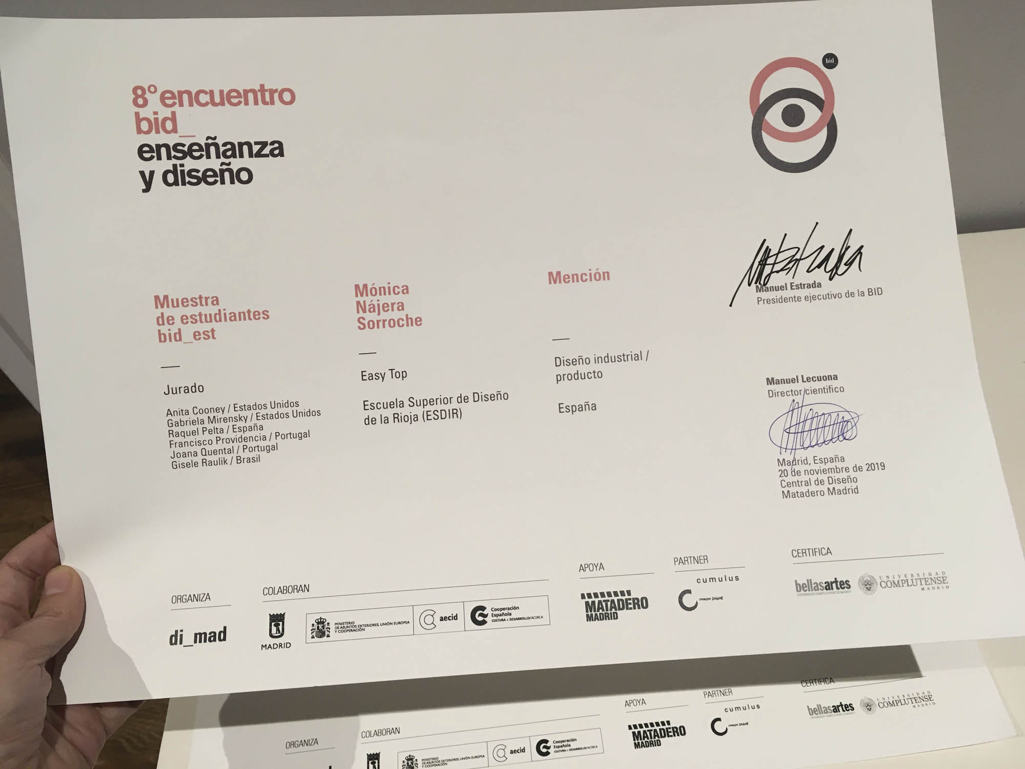 La Esdir en el 8º Encuentro BID de Enseñanza y Diseño